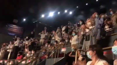 An opera at the Teatro Real in Madrid was suspended due to the lack of safety distance between the audience