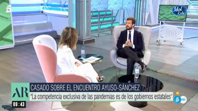 Pablo Casado: "La competencia en pandemías es del Estado"