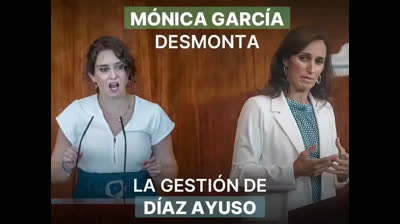 Mónica Garcia desmonta el discurso de Ayuso