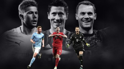 De Bruyne, Neuer y Lewandowski nominados a jugador del año por la UEFA