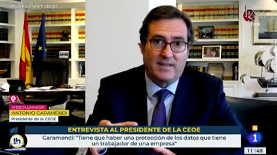 Antonio Garamendi: "La empresa tendrá que poner los medios para que el trabajador pueda trabajar, así de sencillo"