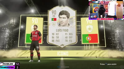 DjMaRiiO saca a Luis Figo Icono en su primer pack opening de FIFA 21