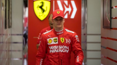 Mick Schumacher driving a Ferrari again