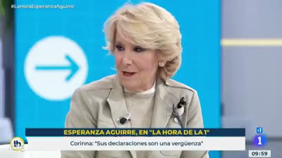 Esperanza Aguirre sobre una posible unión VOX-PP: "Esta tarde llamo a Abascal"
