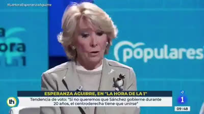 Esperanza Aguirre: "VOX es derecha o centroderecha"