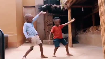 African children dancing Jerusalema