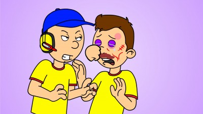 Caillou (Sockpuppet) beats up Caillou/Grounded