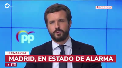 Pablo Casado: "El gobierno es quien no ha colaborado con la Comunidad de Madrid ni con el resto de autonomías"