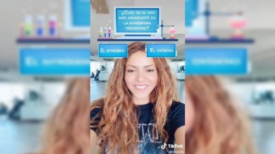 Shakira passes an expert level TikTok test on physics and chemistry