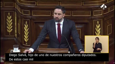 Santiago Abascal: "Quizá algunos de los que señalaron a los que tenían que matar están aquí sentados votando con este Gobierno”