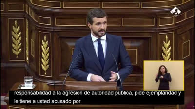 Pablo Casado a Pablo Iglesias: "“Pensaba que subía aquí a anunciar su dimisión, en base a su código ético"