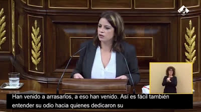RESUMEN - Adriana Lastra discurso en la Moción de Censura