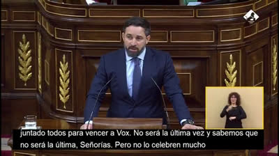 Santiago Abascal: “Hoy tenían que elegir entre la esperanza y la ruina y han elegido la ruina"