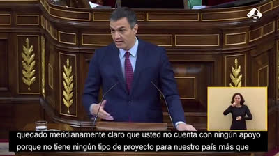 RESUMEN - Última intervención de Pedro Sánchez en la moción de censura
