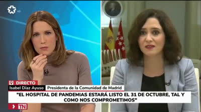 Díaz Ayuso in Telemadrid: "These questions are not asked of a regional president".