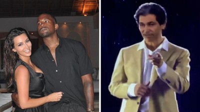 Kanye West regala a Kim Kardashian un video con un holograma de su padre fallecido en 2003