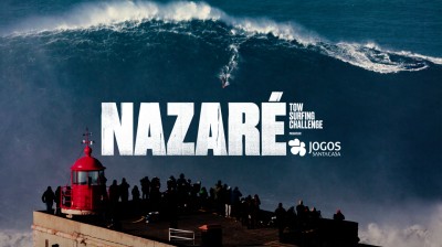 Sebastian Steudtner y Maya Gabeira surfeando las olas gigantes de Nazaré en 2020