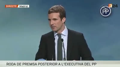 Pablo Casado amenaza a Puigdemont con acabar fusilado como Lluis Companys