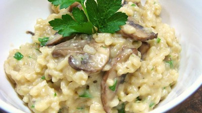 Receta rápida de risotto de champiñones