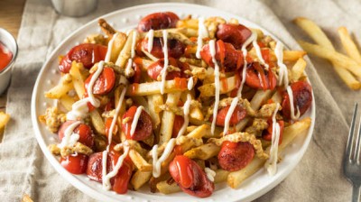 Sausage with fries recipe