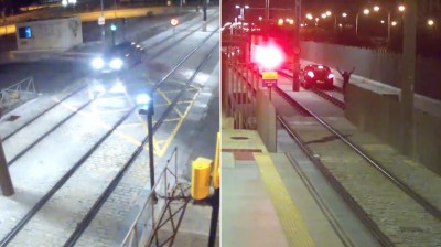 BORRACHA circulando con su coche más de 1km por las vías del metro de Málaga