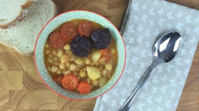 Receta para hacer un cocido en un minuto