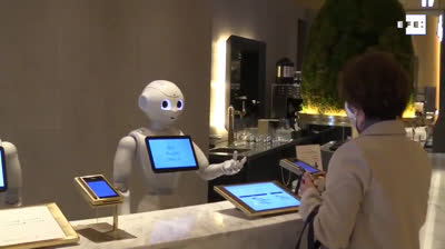 Robot waiters in Japan against Coronavirus
