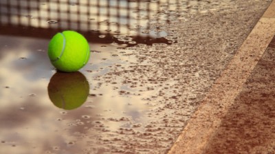 When the rain doesn't stop you from playing tennis...