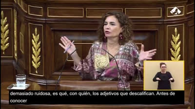 María Jesús Montero: ""A este Gobierno se le dice de todo: filoterrorista, socialcomunista, bolivariano..."