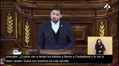 Gabriel Rufián: "Yo tendría que hablar con un 'Google translate', porque según Ciudadanos no se castellano porque no me han dejado hablarlo"
