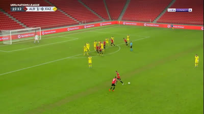 ألبانيا تحرز الهدف الثاني على كازاخستان ليأتي الرد سريعاً بهدف عالمي أصاب الجميع بصدمة كبيرة !!