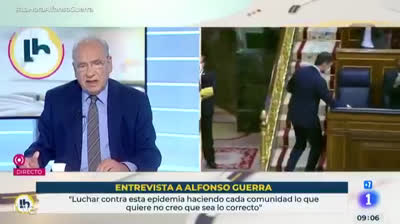 Alfonso Guerra: "Si me preguntan de dónde estoy más lejos entre el PP o Bildu, lo tengo clarísimo: de Bildu"