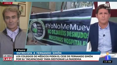 Fernando Simón sobre la petición del Colegio de Médicos: "No se crean que este puesto es un regalo y más en este momento"
