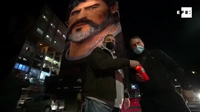 La ciudad de Nápoles llora la muerte de Diego Armando Maradona
