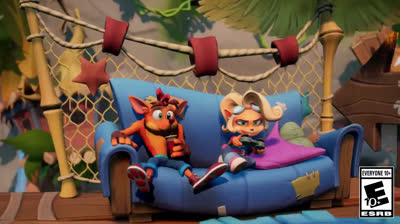 Crash Bandicoot jugando Uncharted