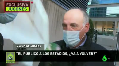 El público podría volver a los estadios de fútbol en enero según Javier Tebas
