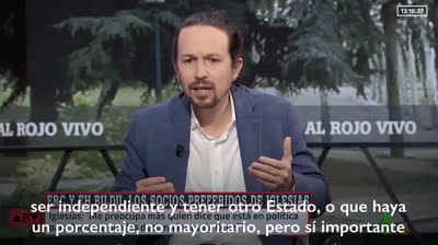Pablo Iglesias: "España no es solo lo que el PP, VOX y C's dicen que es España"