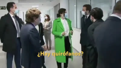 Pablo Casado en la inauguración del hospital Isabel Zendal: "¿Hay quirófanos?"