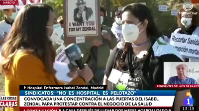 Enfermera en el 12 de Octubre: "¿Cómo mejorar la salud de la gente cerrando dos camas en el 12 de Octubre para abrirlas en el Isabel Zendal?"