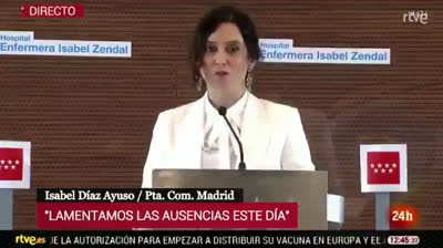 Isabel Díaz Ayuso: "Un gran hospital público no puede ser una mala noticia para nadie, a no ser que el sectarismo político lo vea así"