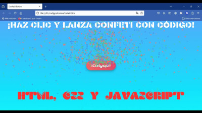 Cómo crear un botón que lance confeti | HTML, CSS y JavaScript - Web development